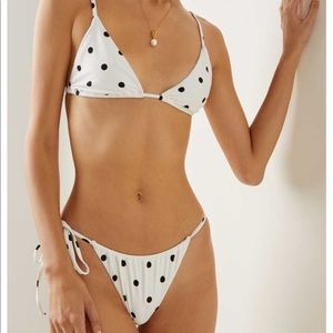 SIR
Devin polka-dot triangle bikini top & bottom